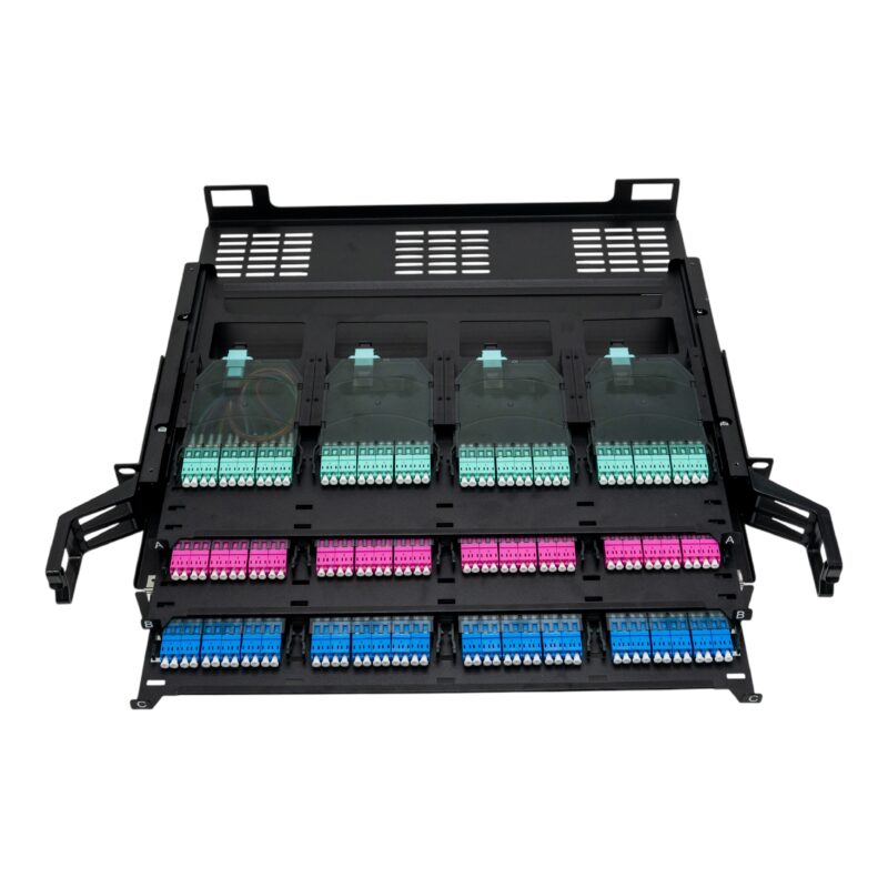 MPO High Density Cassette Patch Panel - Fiber Optic Termination Box - raremetalstech.com